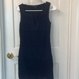 Banana Republic 00P navy eyelet cutout dress